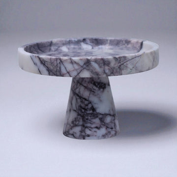 Violett Elegance – Tortenständer aus massivem Marmor