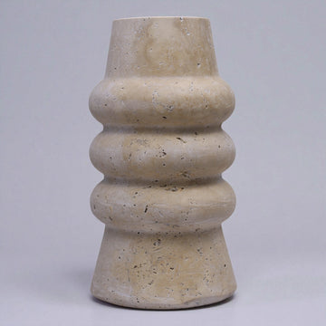 Vase Ribbo - aus massivem Travertin