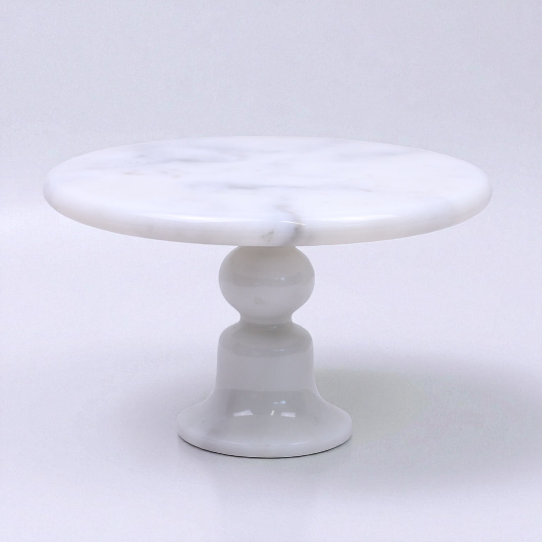 Alba Pedestal - Tortenständer aus massivem weissem Marmor