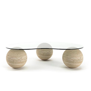 Lunaris - Travertine & Glass