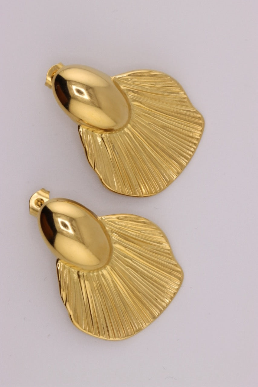 Golden Petal Glamour Earrings