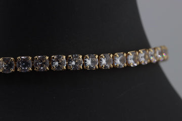 Classic Square Stone Gold Bracelet