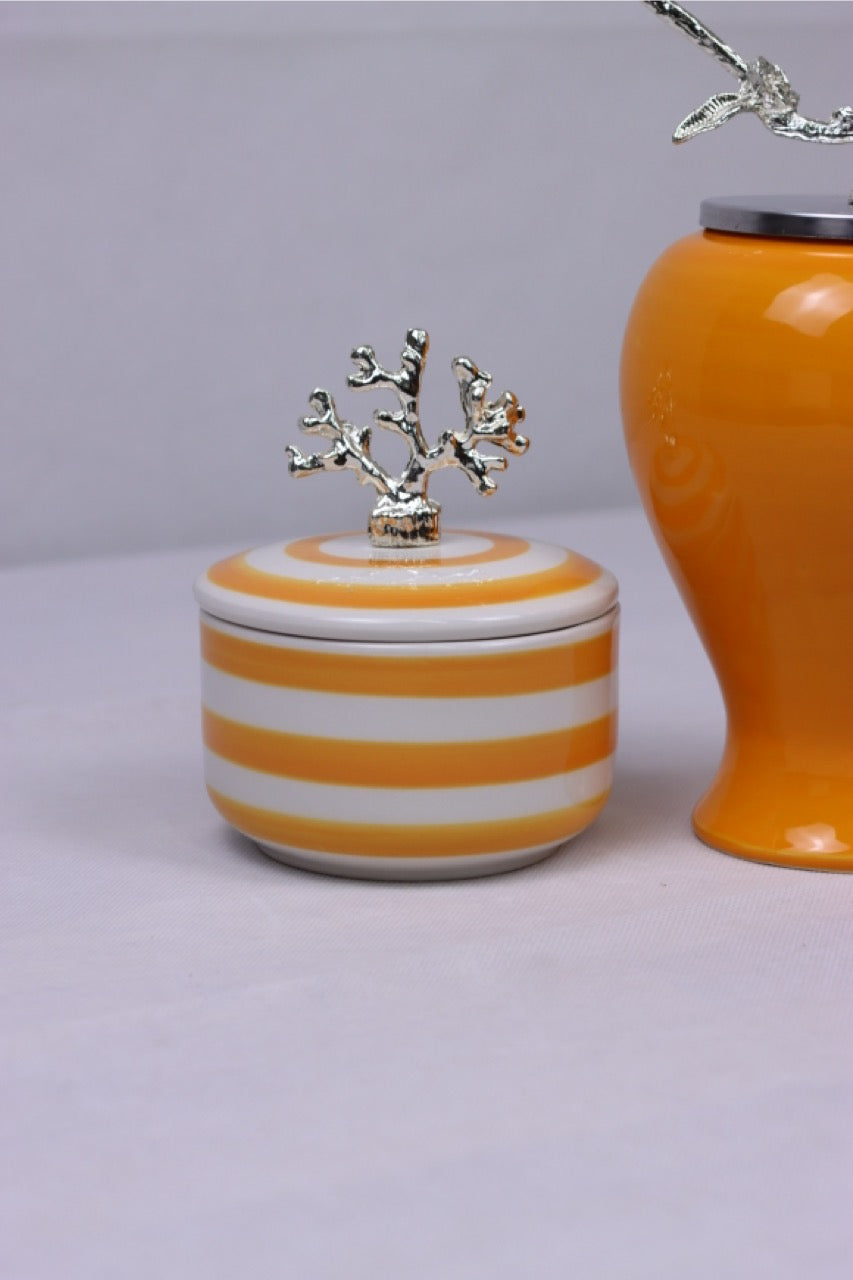 Nature Icons Duo - Sunset Orange (Silber)