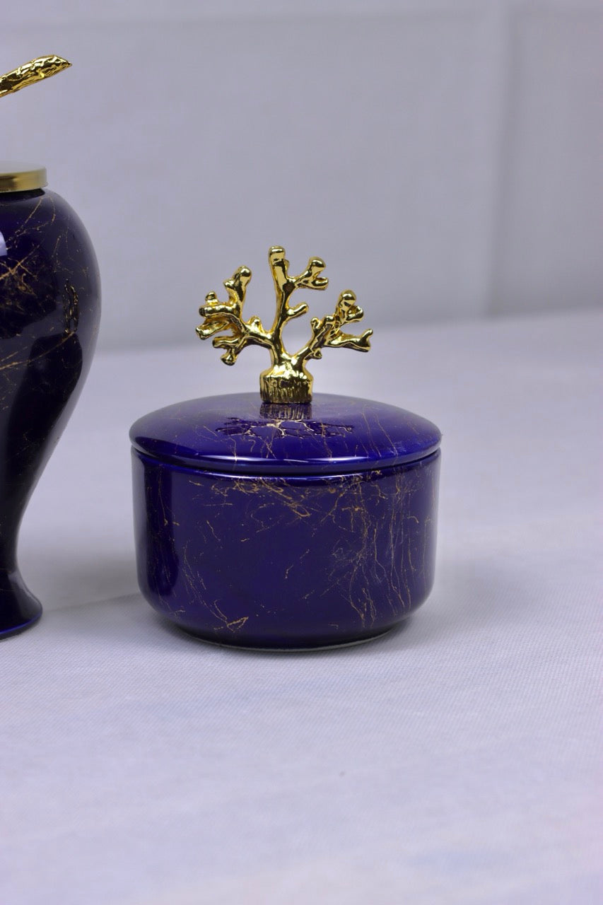 Nature Icons Duo - Deep Blue Marble (Gold)