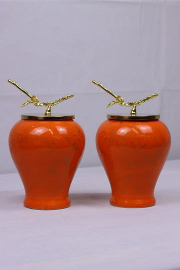 Golden Duo - Flame Orange Marble