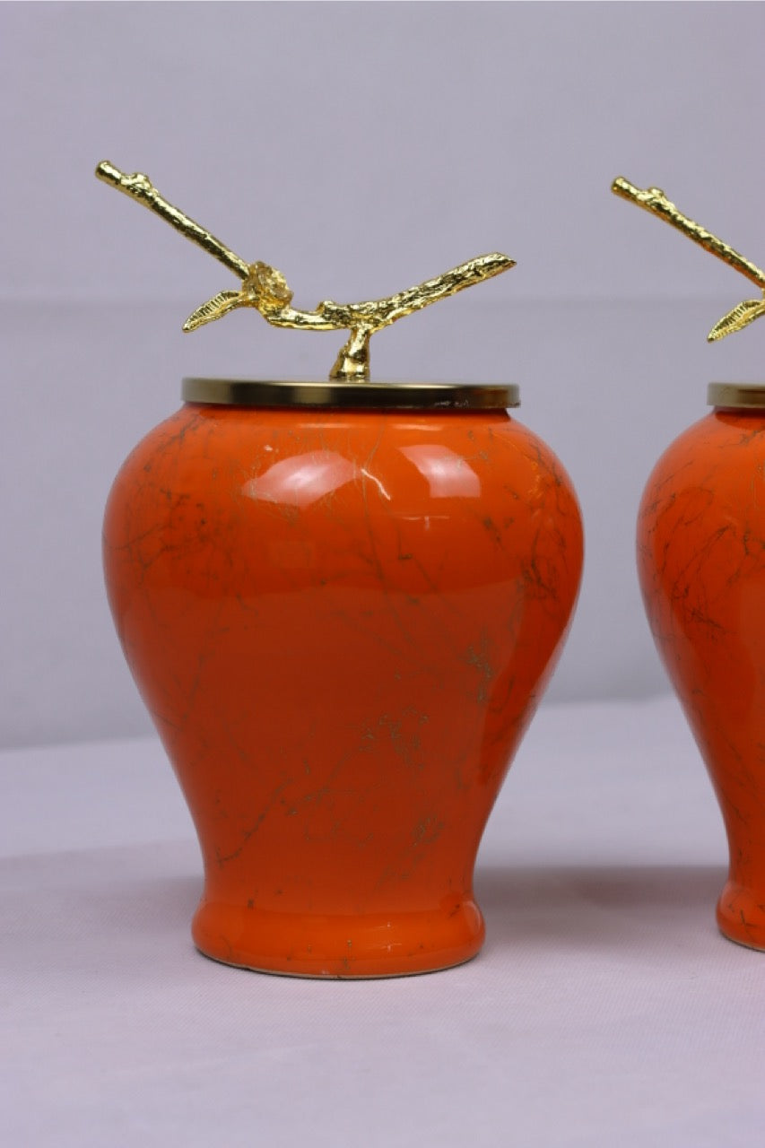 Golden Duo - Flame Orange Marble