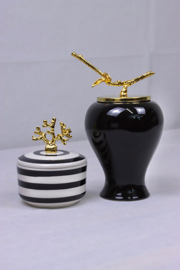 Nature Icons Duo - Monochrome Stripe (Gold)