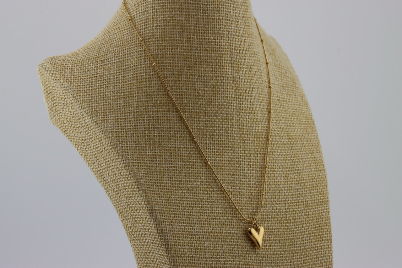Golden Heartbeat Necklace