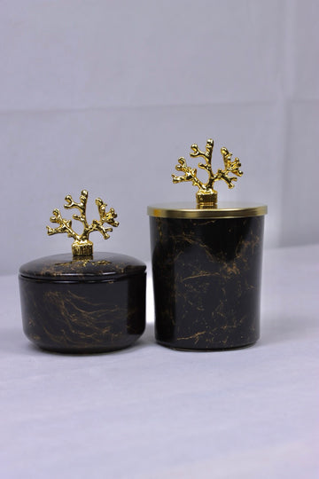 Coralia Duo - Obsidian Marble