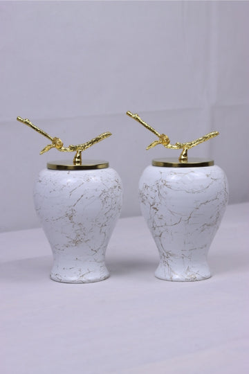 Golden Duo - White Marble Touch