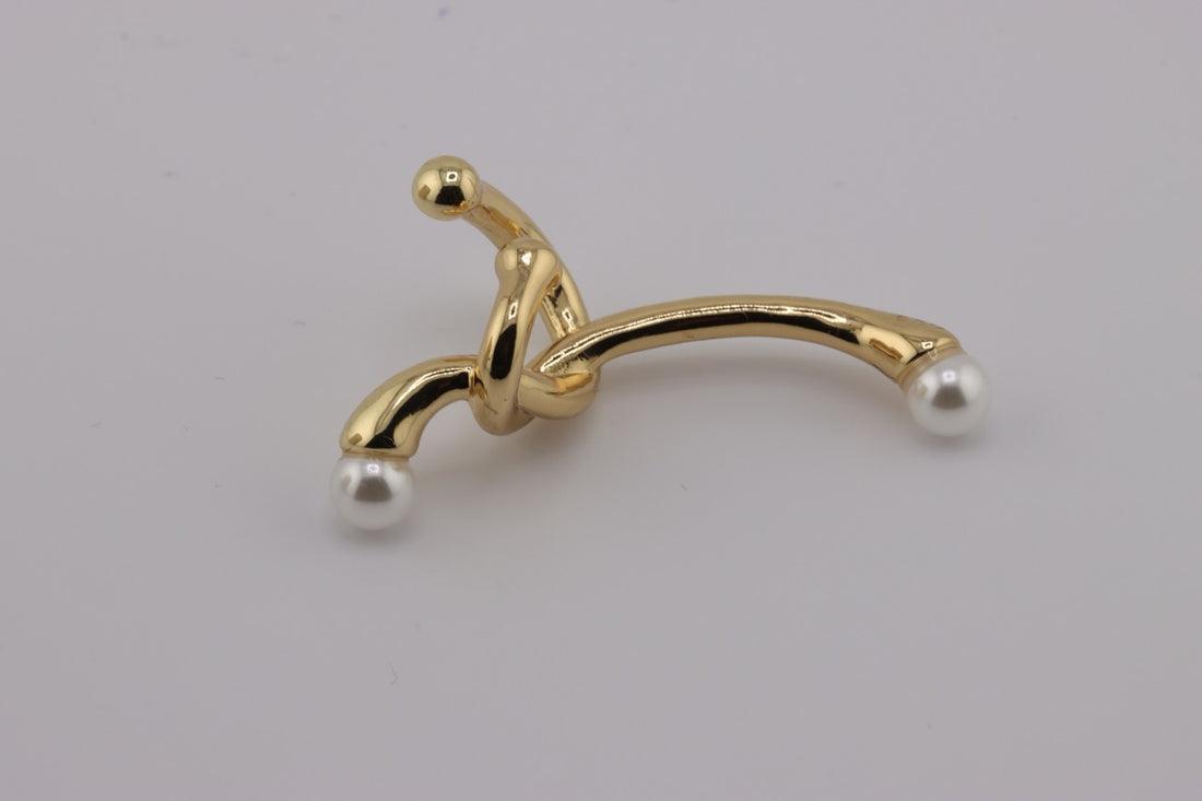 Pearl Whisper Gold Cuff"