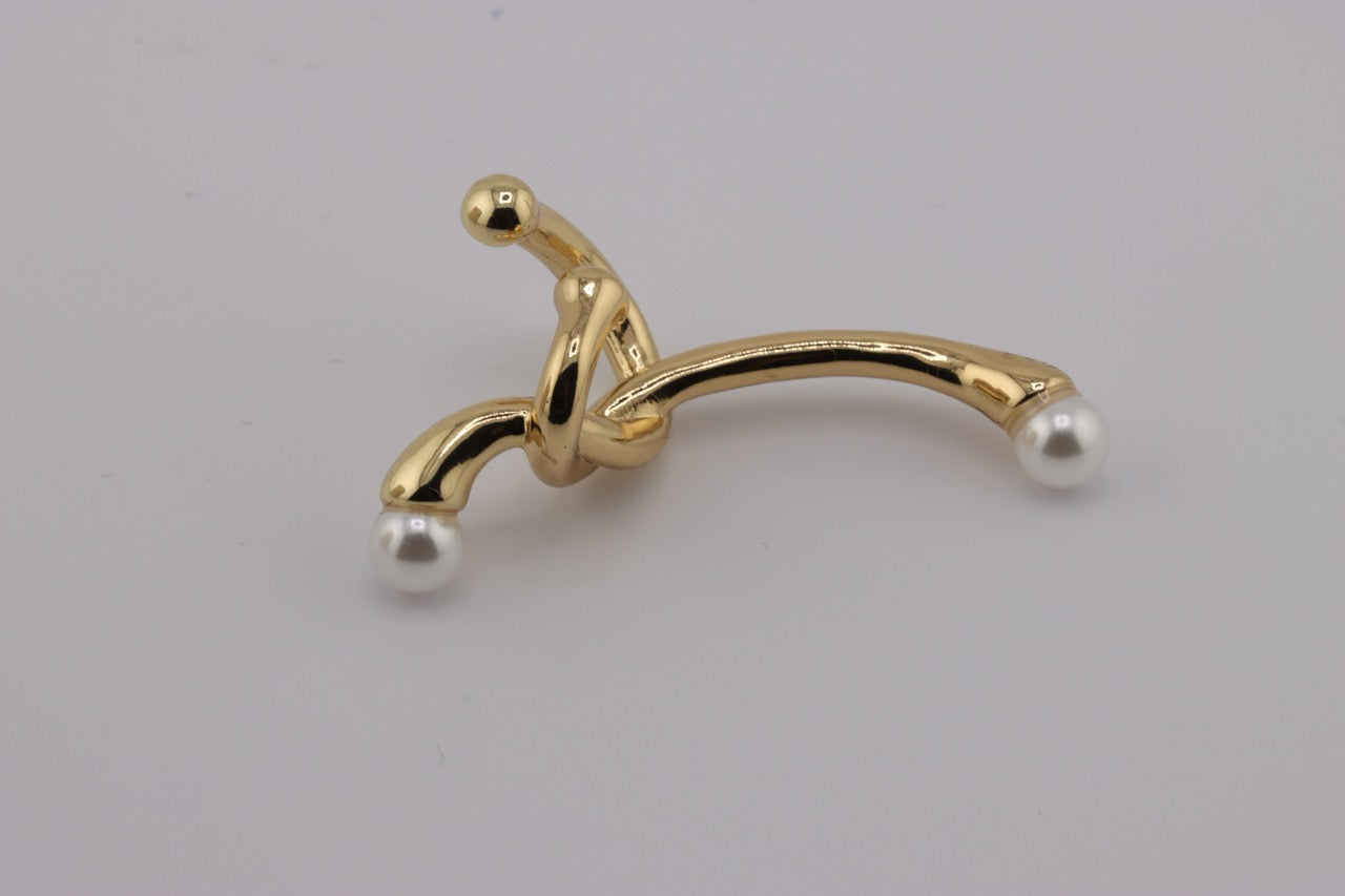 Pearl Whisper Gold Cuff"