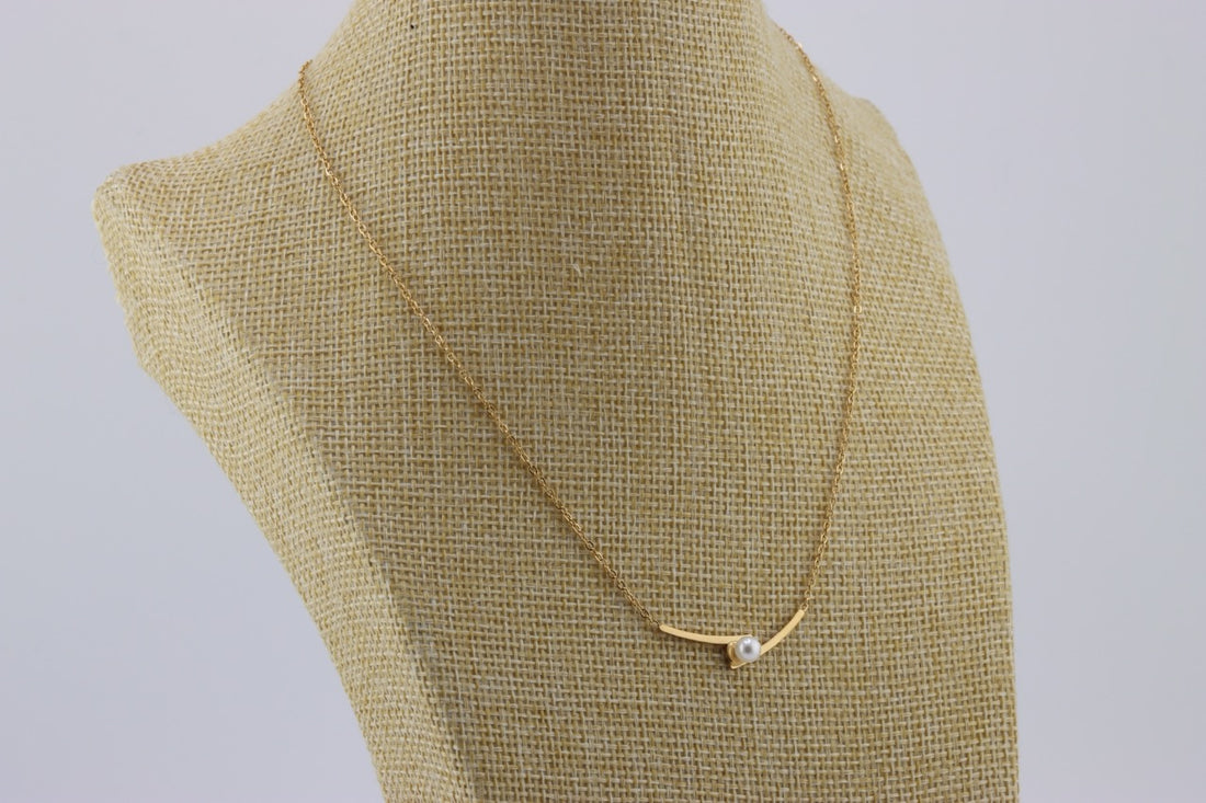 Golden Pearl Grace Necklace