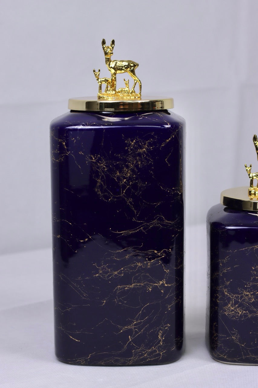 Forest Grace - Keramik Dosenset mit Rehfigur