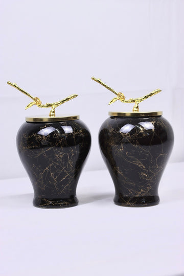 Golden Duo - Black Marble Elegance