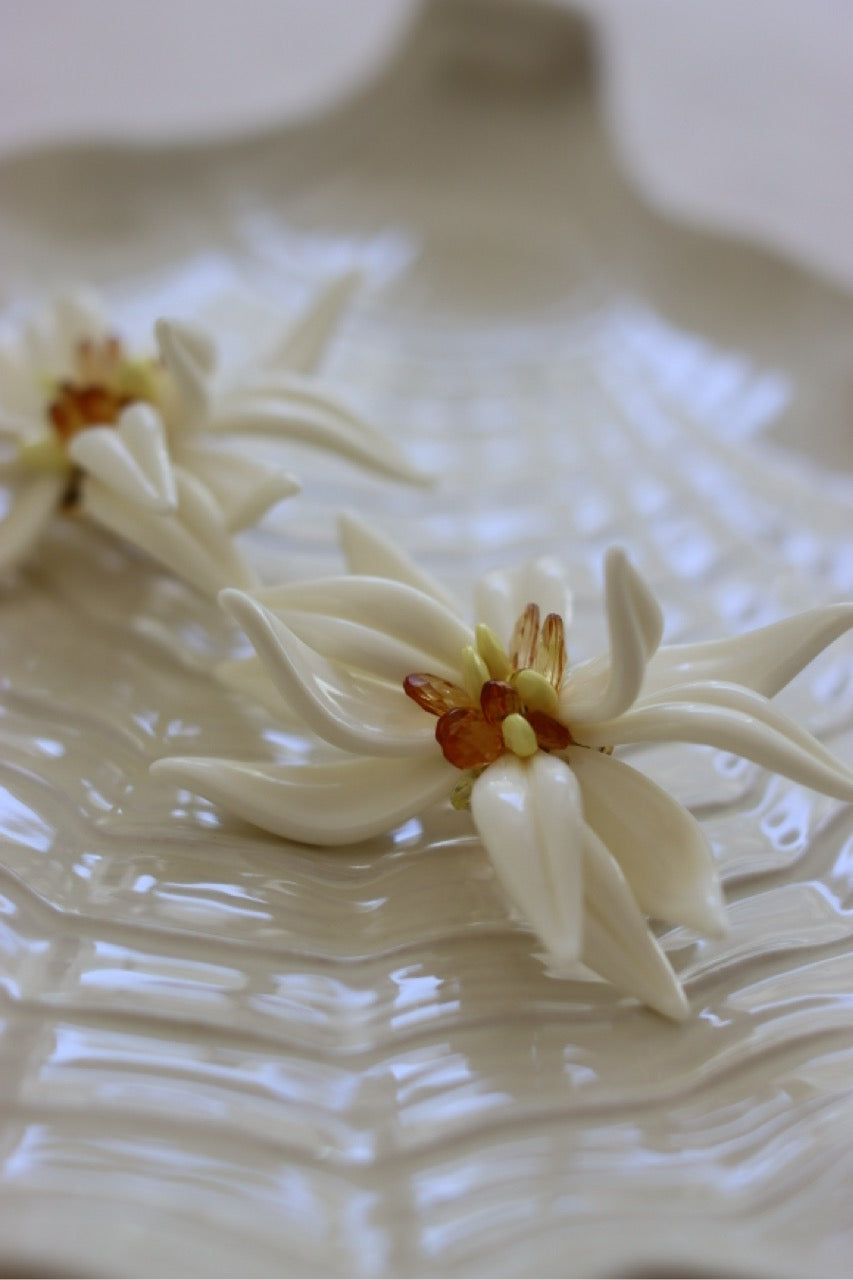 Alpine Bloom Schmuckset - Edelweiss Kette und Ohrringe