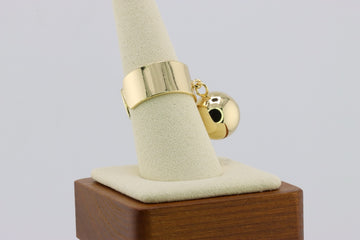 Golden Sphere Elegance Ring