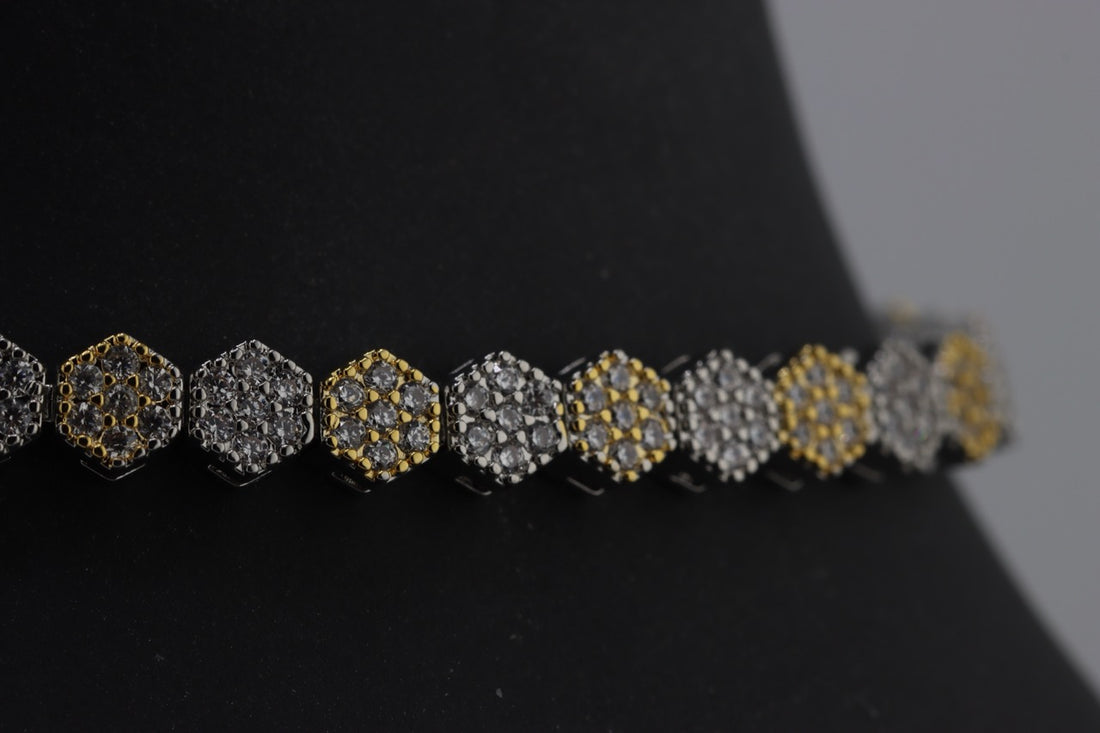 "Hexagonal Elegance Bracelet"