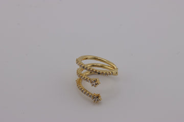 "Golden Starlight Ear Cuff"