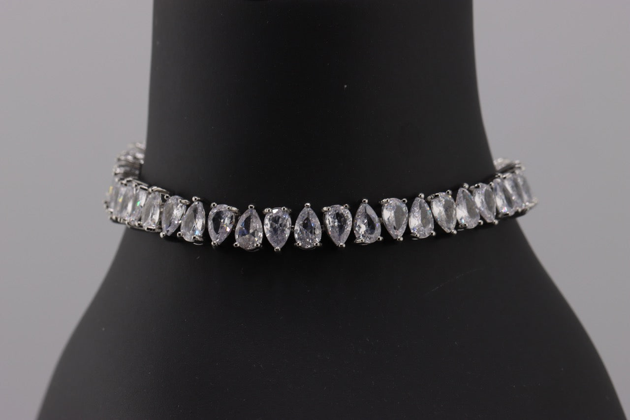 "Radiant Teardrop Elegance Bracelet"