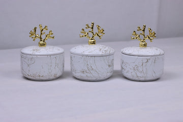 Coral Charm - White Marble