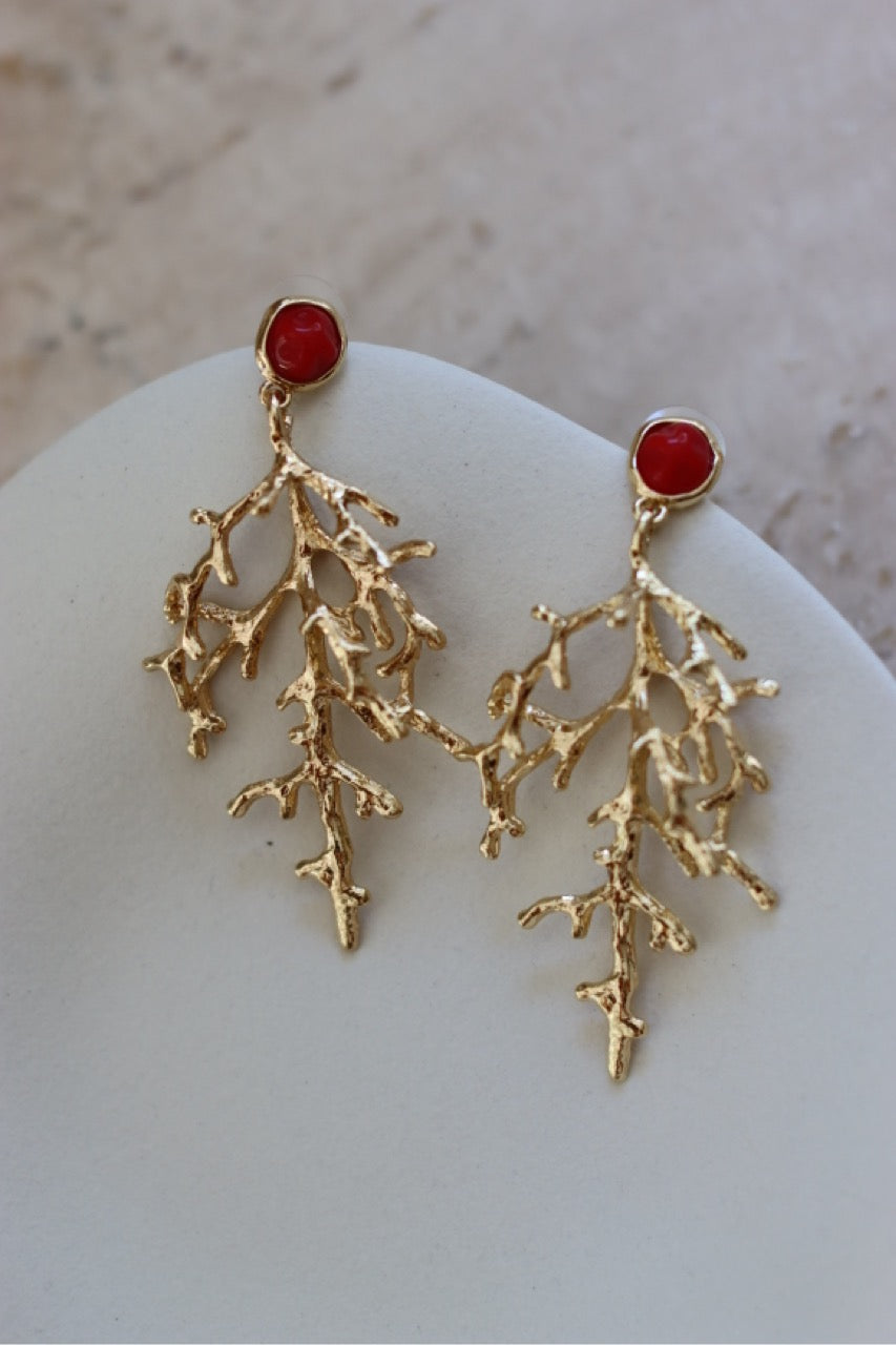 Sun & Sea Schmuckset - Sommerliche Kette & Korallen Ohrringe