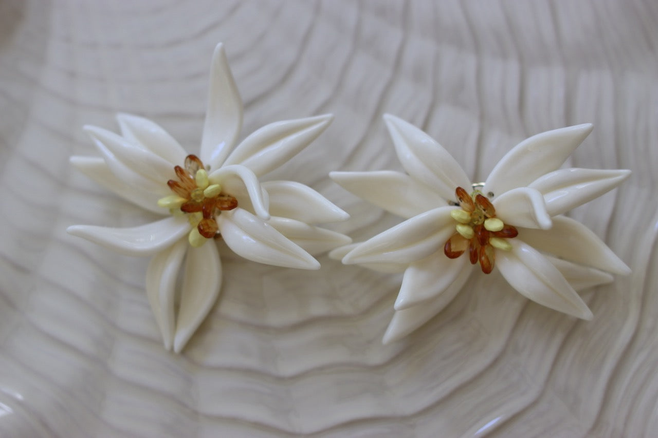 Alpine Bloom Schmuckset - Edelweiss Kette und Ohrringe