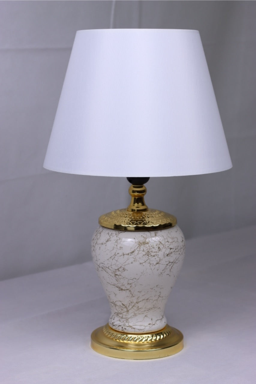 Château Lumière – Marmorierte Tischlampen im 2er-Set