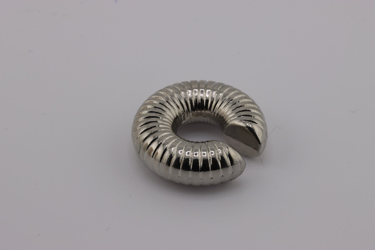 "Silver Serpentine Spiral Ear Cuff"