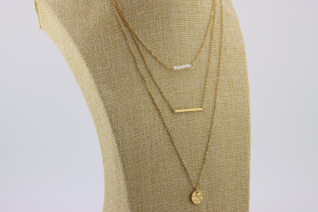 Golden Layers Pearls Necklace