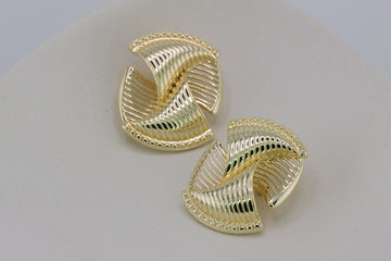 Golden Swirl Elegance Earrings