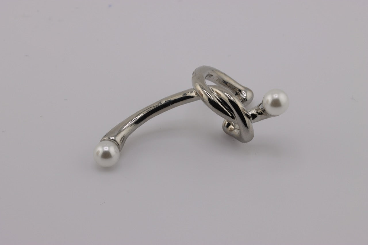Pearl Whisper Silver Cuff"