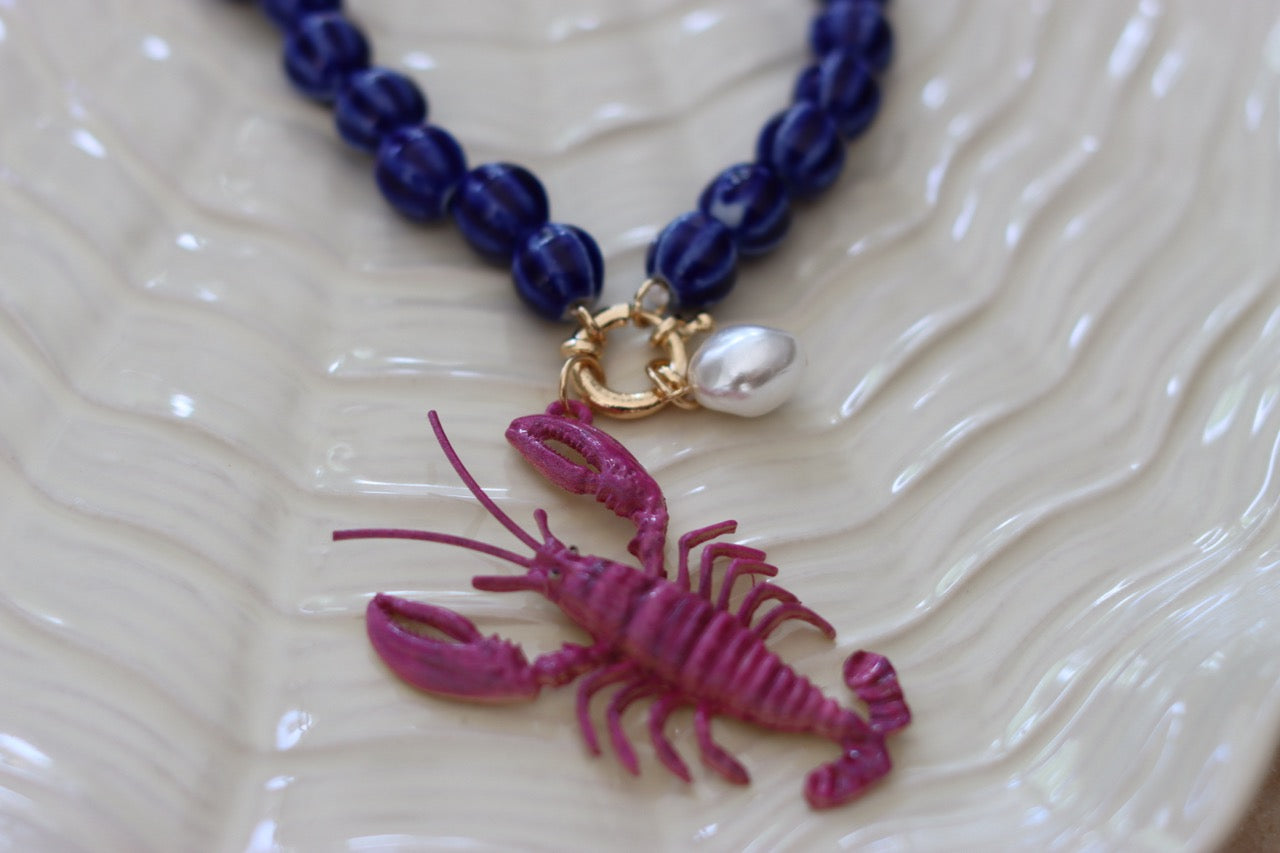 Ocean Chick Schmuckset - Muschelohrringe und Perlenkette