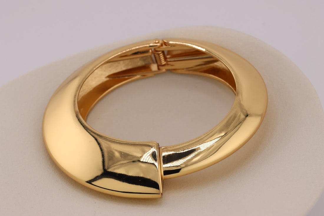 Textured Wide Gold Cuff