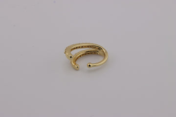 "Gold Crescent Ear Cuff"