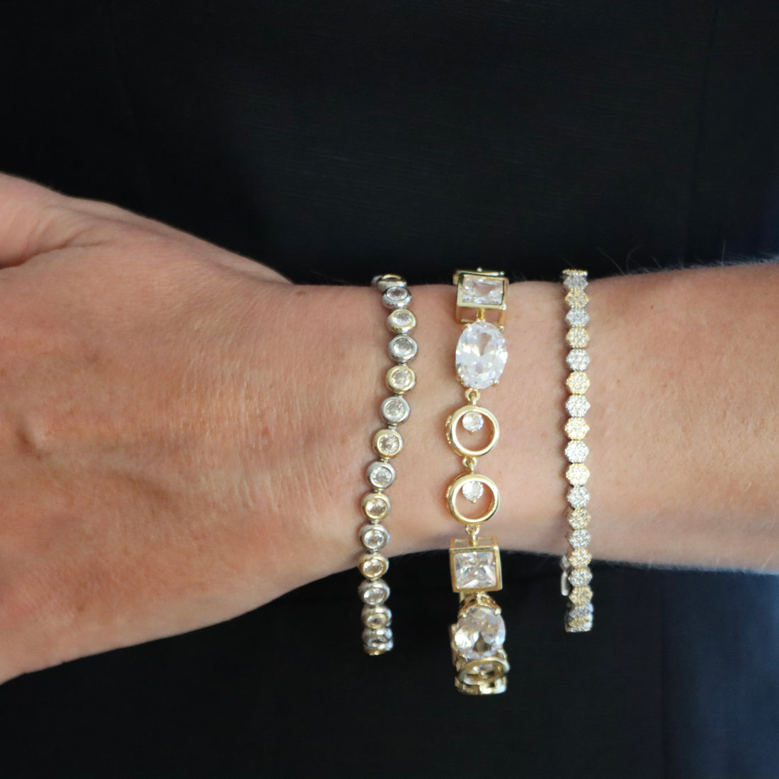 "Hexagonal Elegance Bracelet"