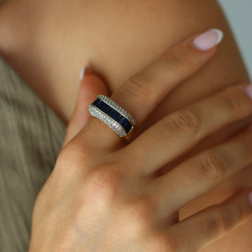 Ring Damen – Bandring mit Zirkonia