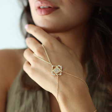 Handkette Damen – Geometrisches Design mit Zirkonia