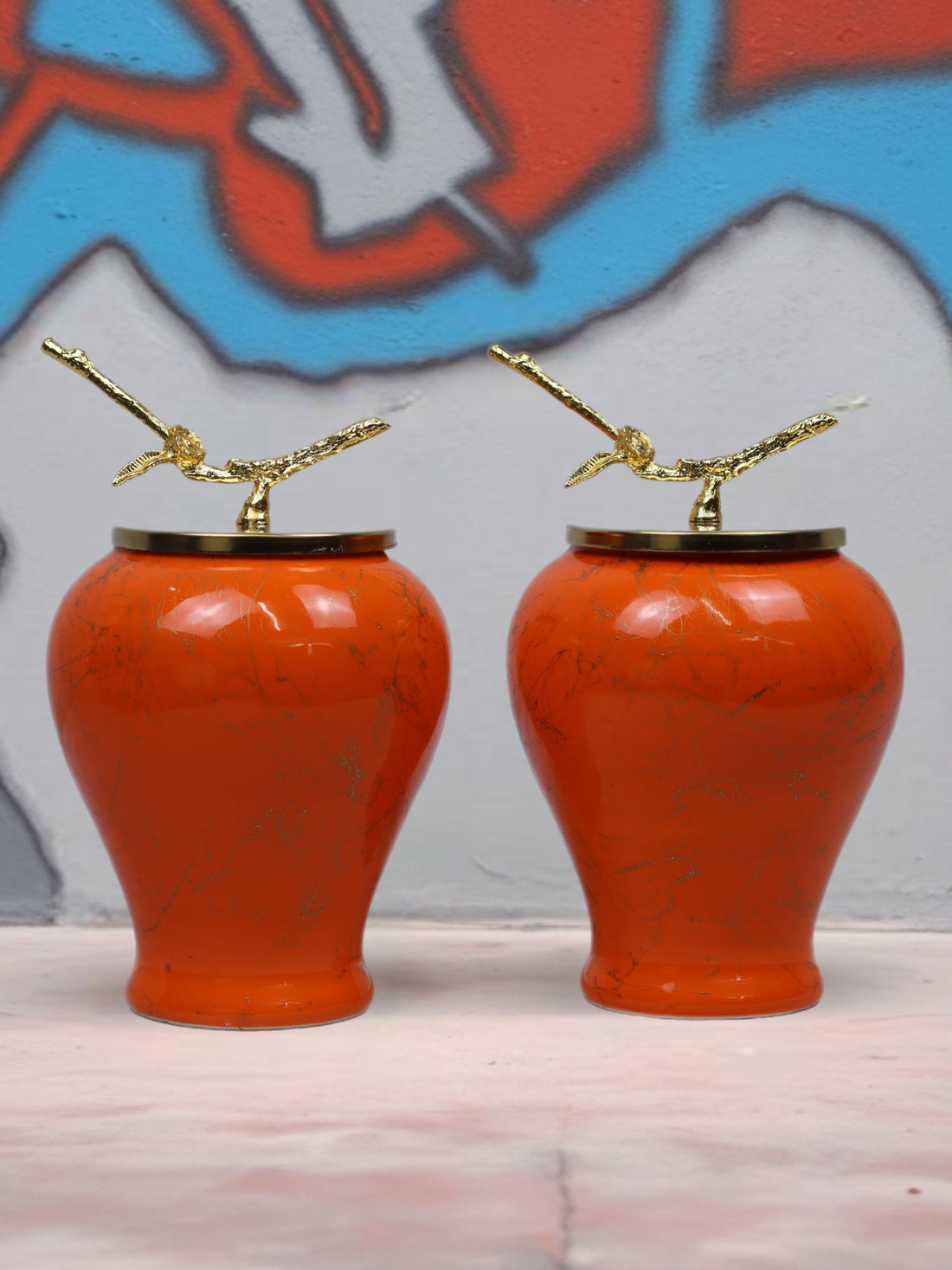 Golden Duo Grande Keramikgefässe - Sunset Orange