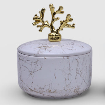 Coral Charm Keramikdose - White Marble