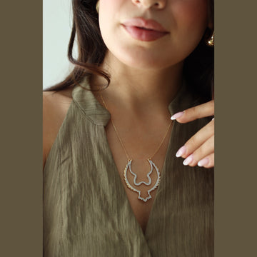 Halskette Damen – Phönix Motiv mit Zirkonia