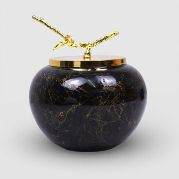 Golden Harmony - Black Marble Keramikdose