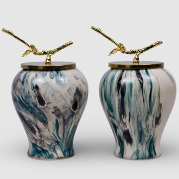 Golden Duo Grande Keramikgefässe - Ocean Drift