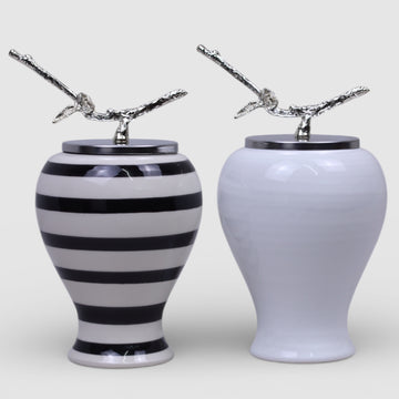 Golden Duo - Monochrome Glam Silver Lid