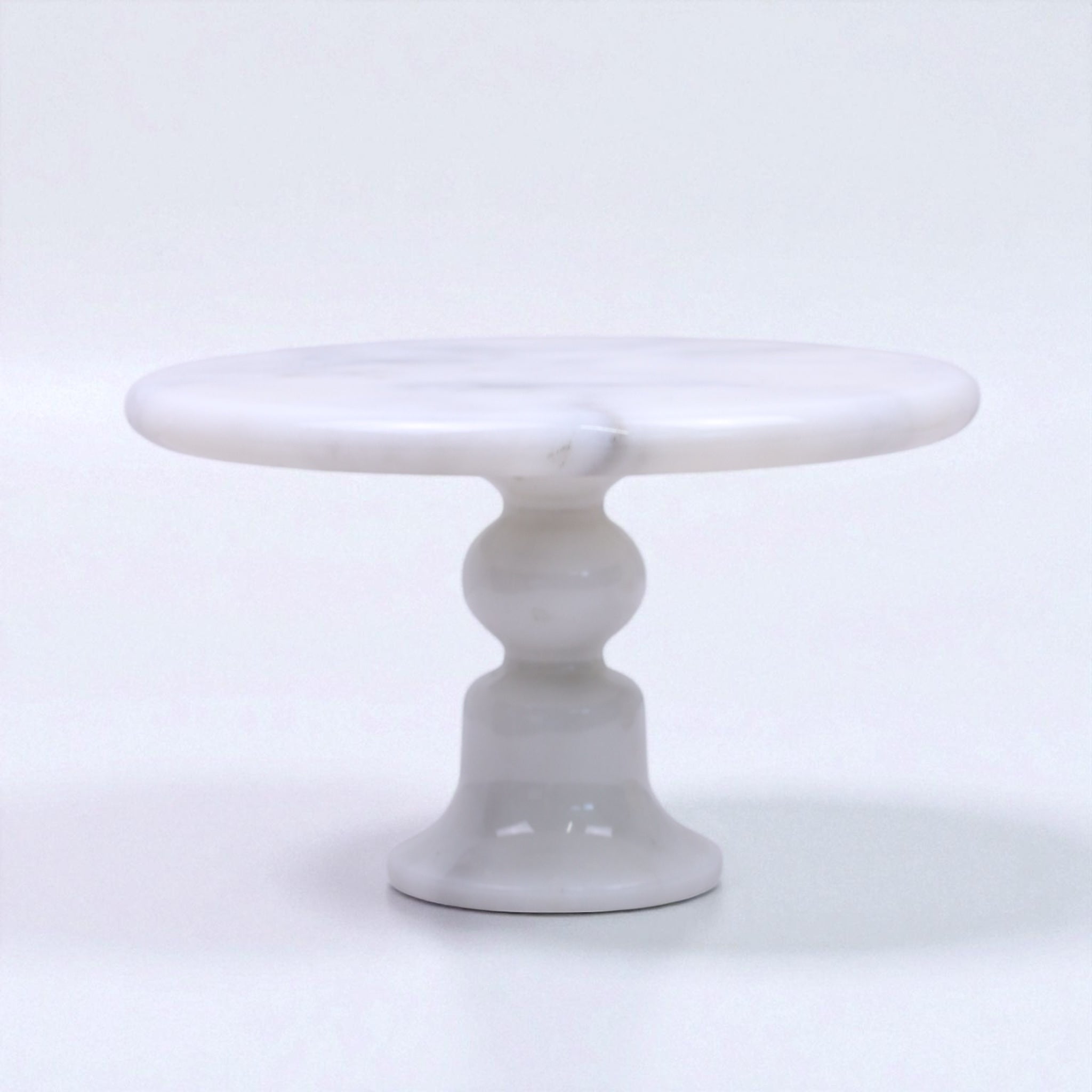Alba Pedestal - Tortenständer aus massivem weissem Marmor