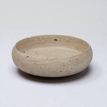 Travertin-Schale Tara – Handgefertigt aus massivem Naturstein