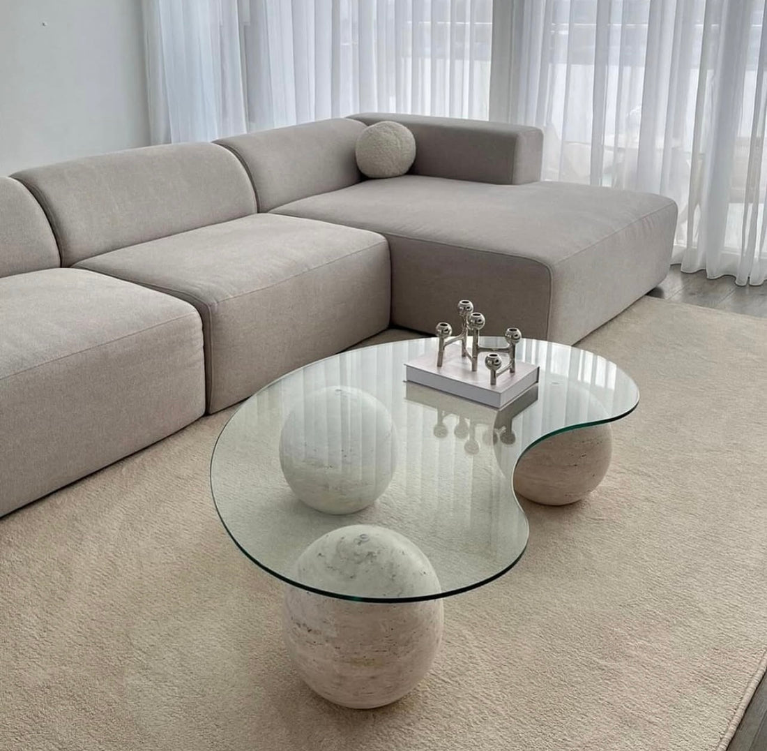 Lunaris - Travertine &amp; Glass
