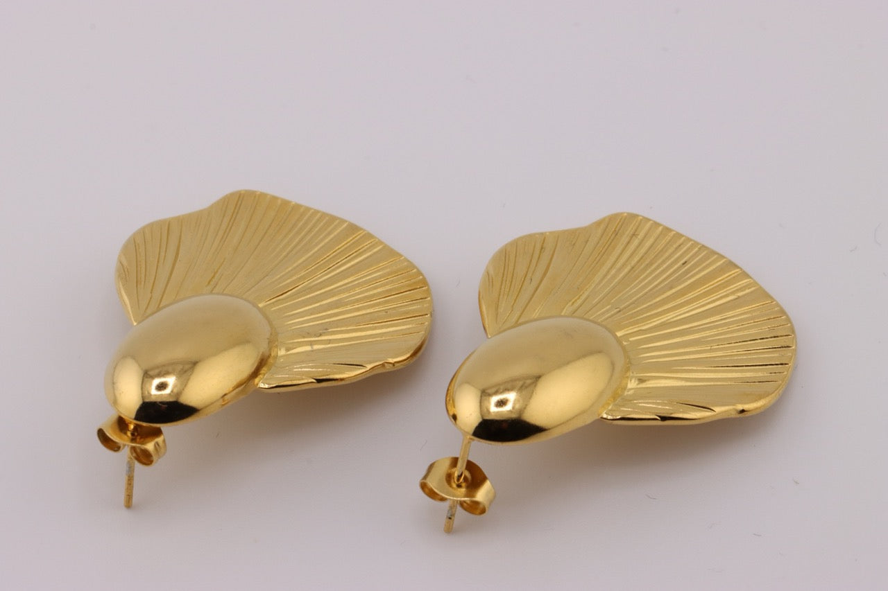 Golden Petal Glamour Earrings