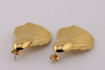 Golden Petal Glamour Earrings