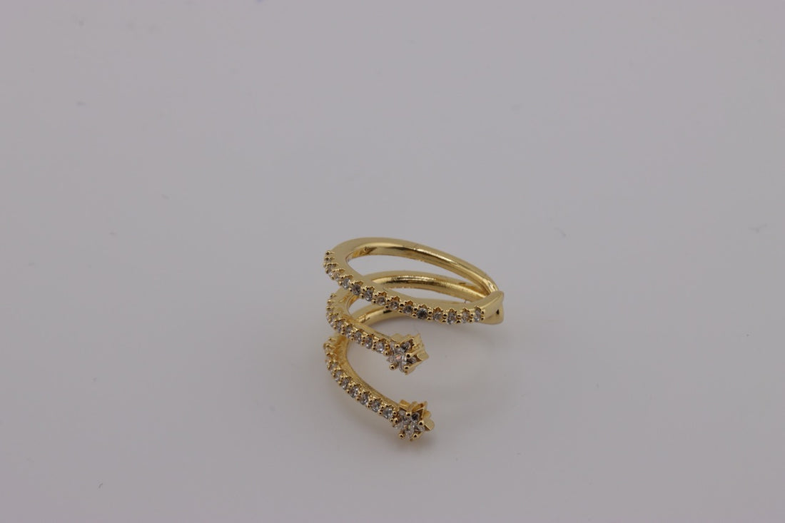 "Silver Starlight Ear Cuff"